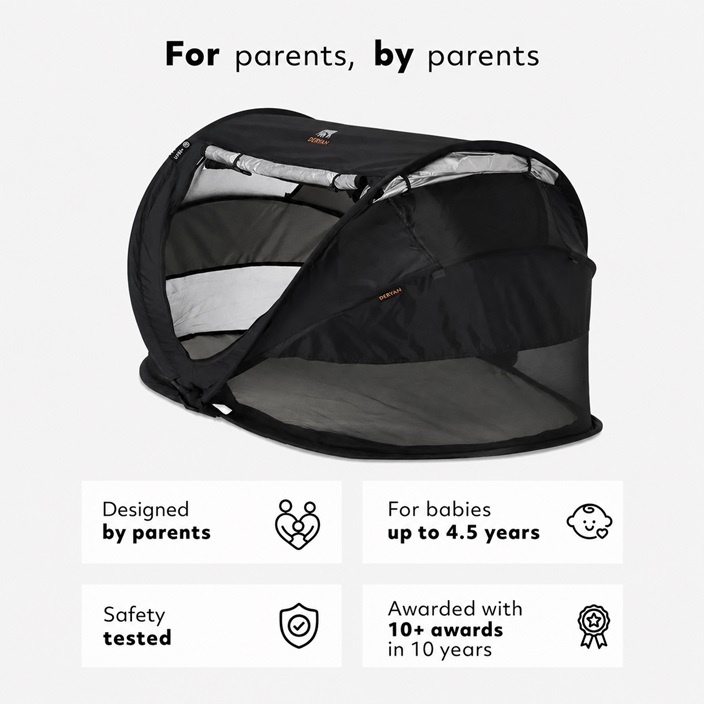 Travel Cot - Deryan Toddler Luxe Black