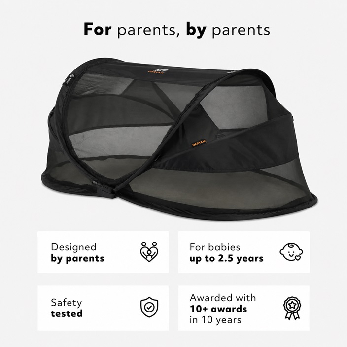 Travel Cot - Deryan Baby Luxe Black