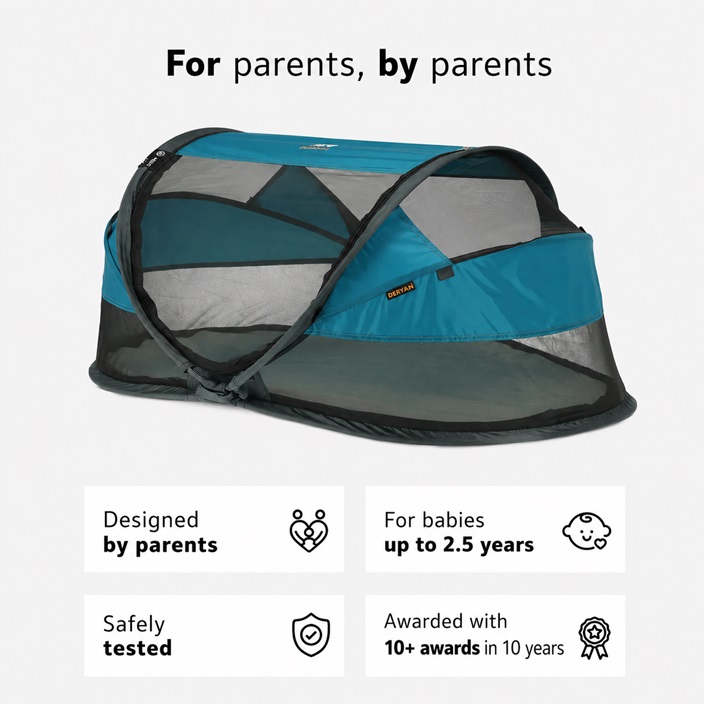 Baby travel cot Deryan Baby Luxe Ocean