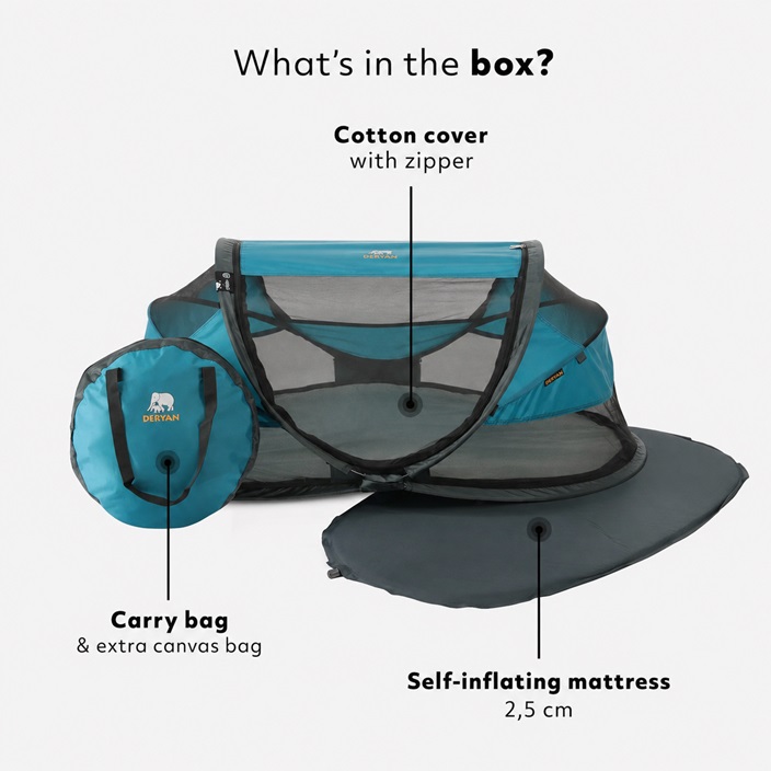 Baby travel cot Deryan Baby Luxe Ocean