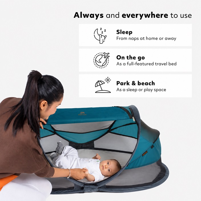 Baby travel cot Deryan Baby Luxe Ocean