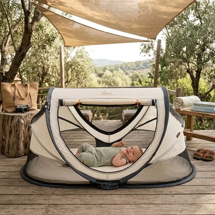 Travel Cot - Deryan Toddler Luxe Cream