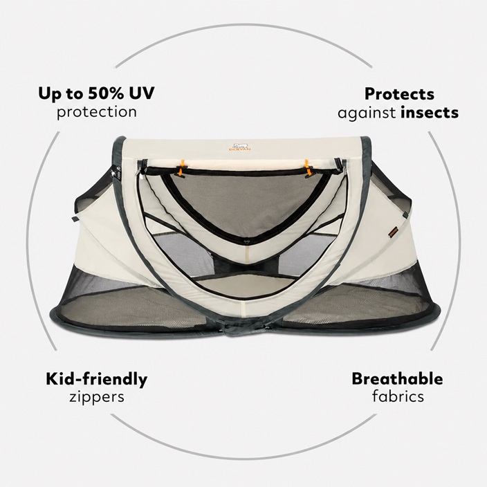 Travel Cot - Deryan Toddler Luxe Cream