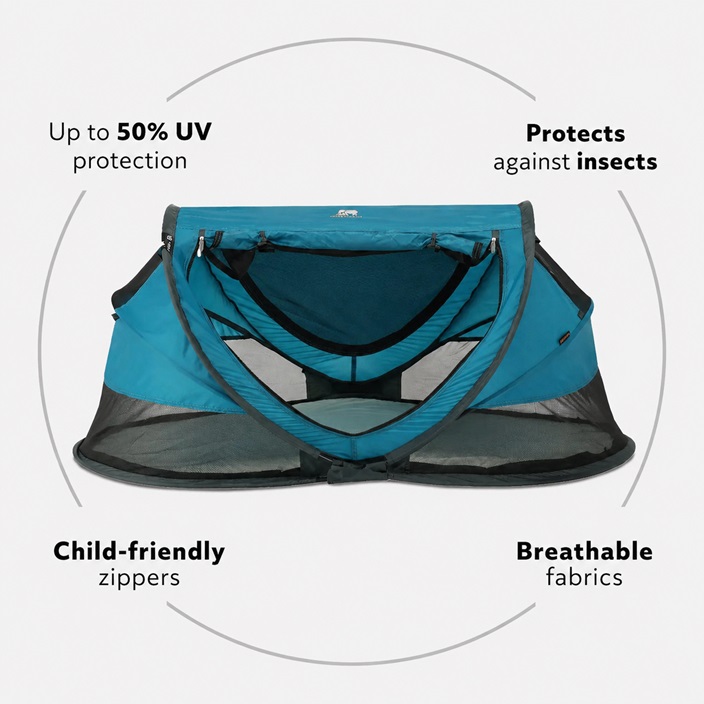 Baby travel cot Deryan Toddler Luxe Ocean