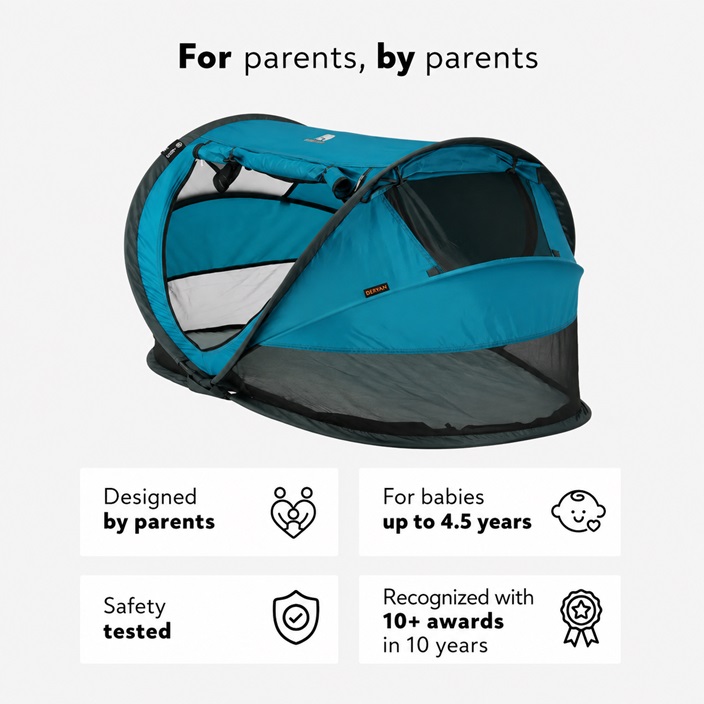 Baby travel cot Deryan Toddler Luxe Ocean