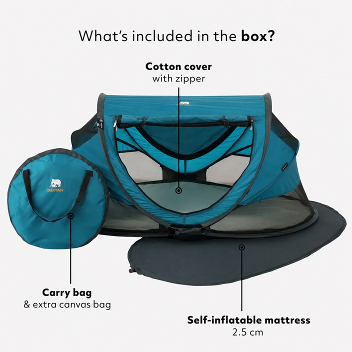 Baby travel cot Deryan Toddler Luxe Ocean