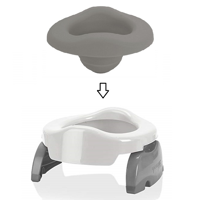 Travel potty and toilet trainer seat Potette Plus Grey Value Pack