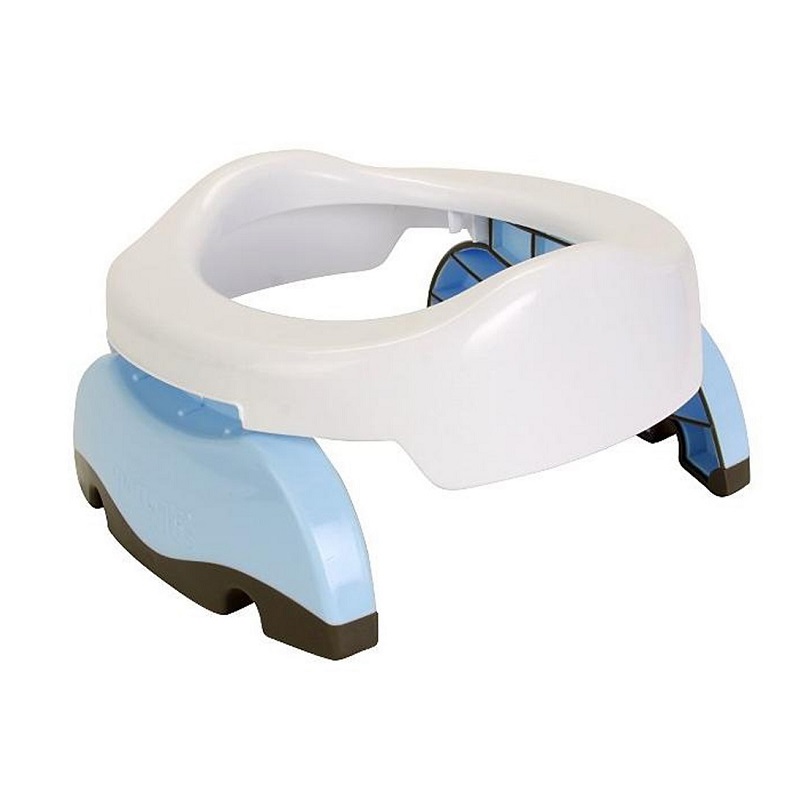 Travel potty and toilet trainer seat Potette Plus Whiet and Light Blue