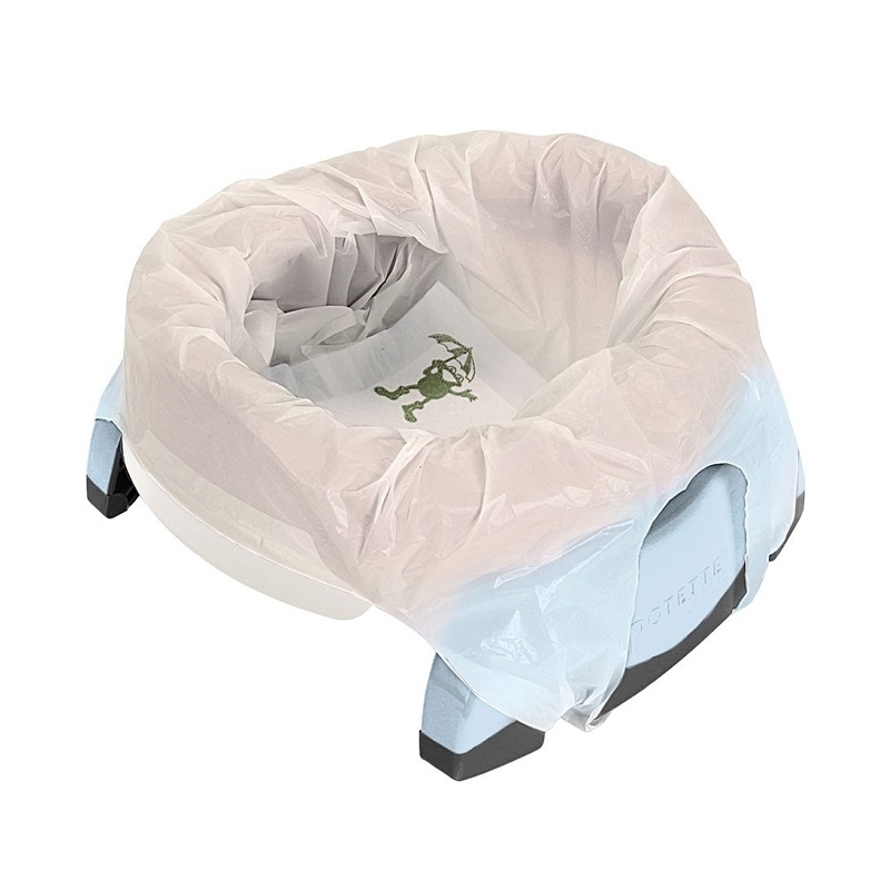 Travel potty and toilet trainer seat Potette Plus Whiet and Light Blue