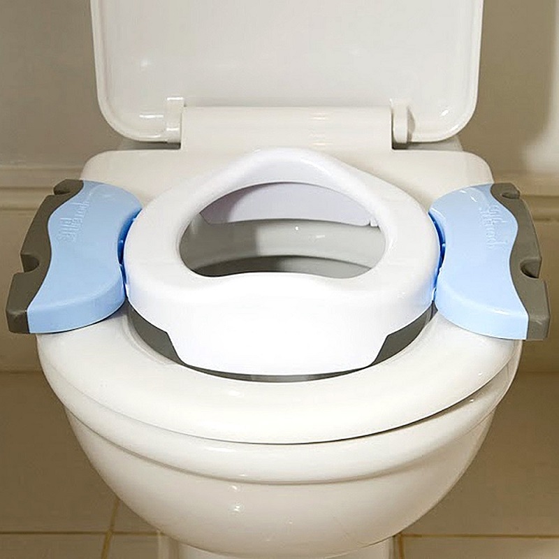 Travel potty and toilet trainer seat Potette Plus Whiet and Light Blue