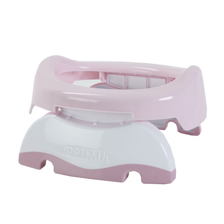 Travel potty and toilet trainer seat Potette Plus Pink