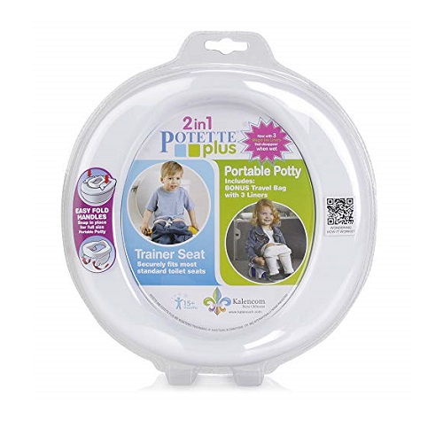 Travel potty and toilet trainer seat Potette Plus White