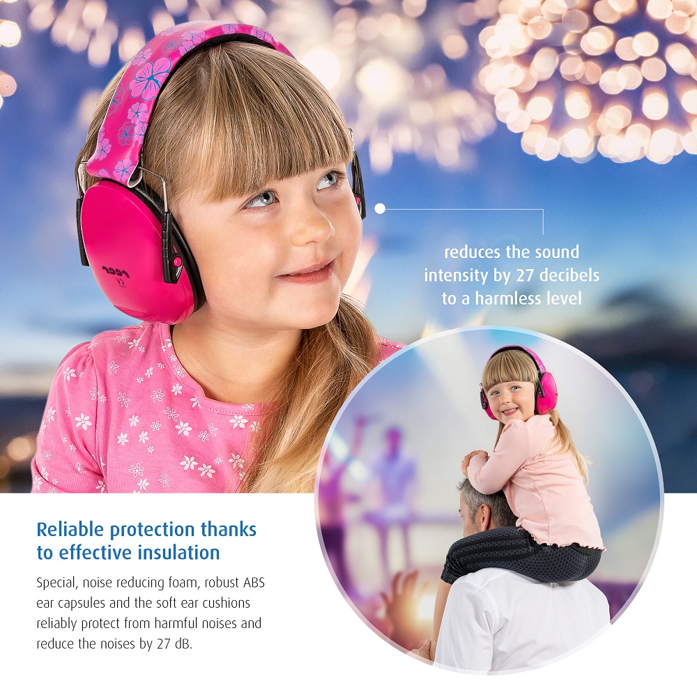 Noise cancelling eamuffs for children Reer SilentGuard Pink