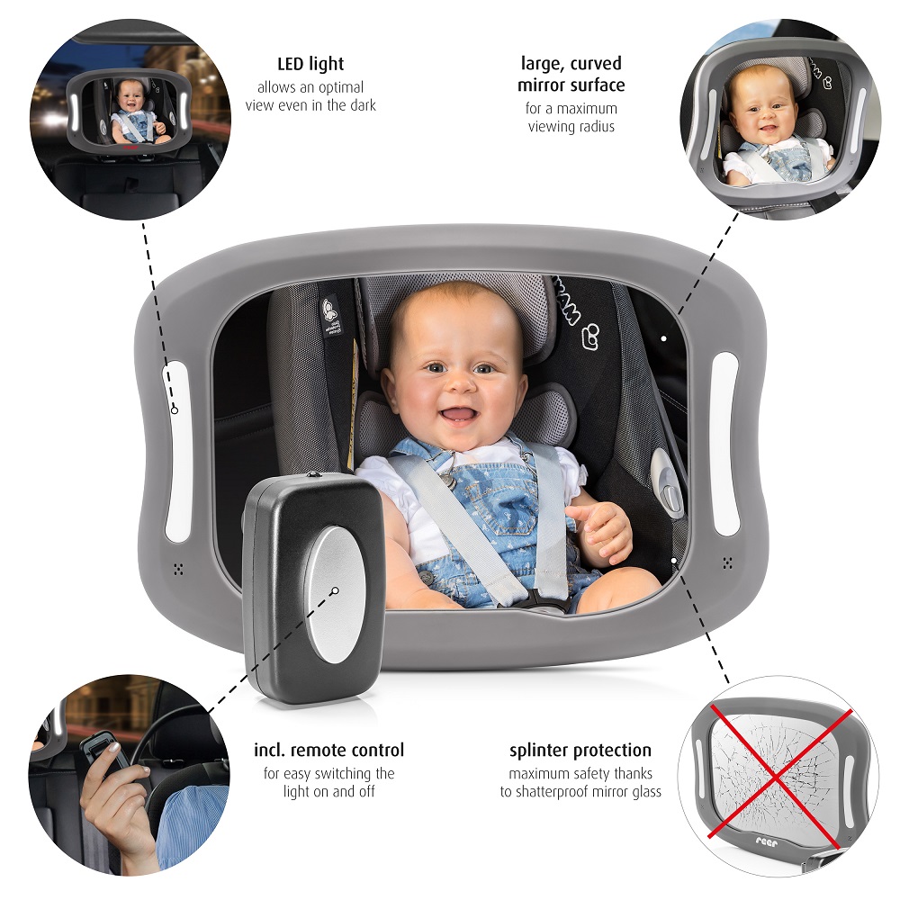 Car baby mirror Reer BabyView LED
