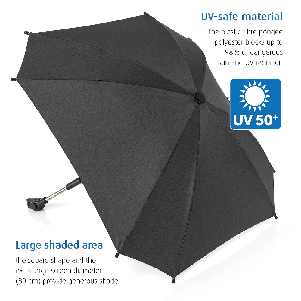 Sun parasol for pram Reer Black