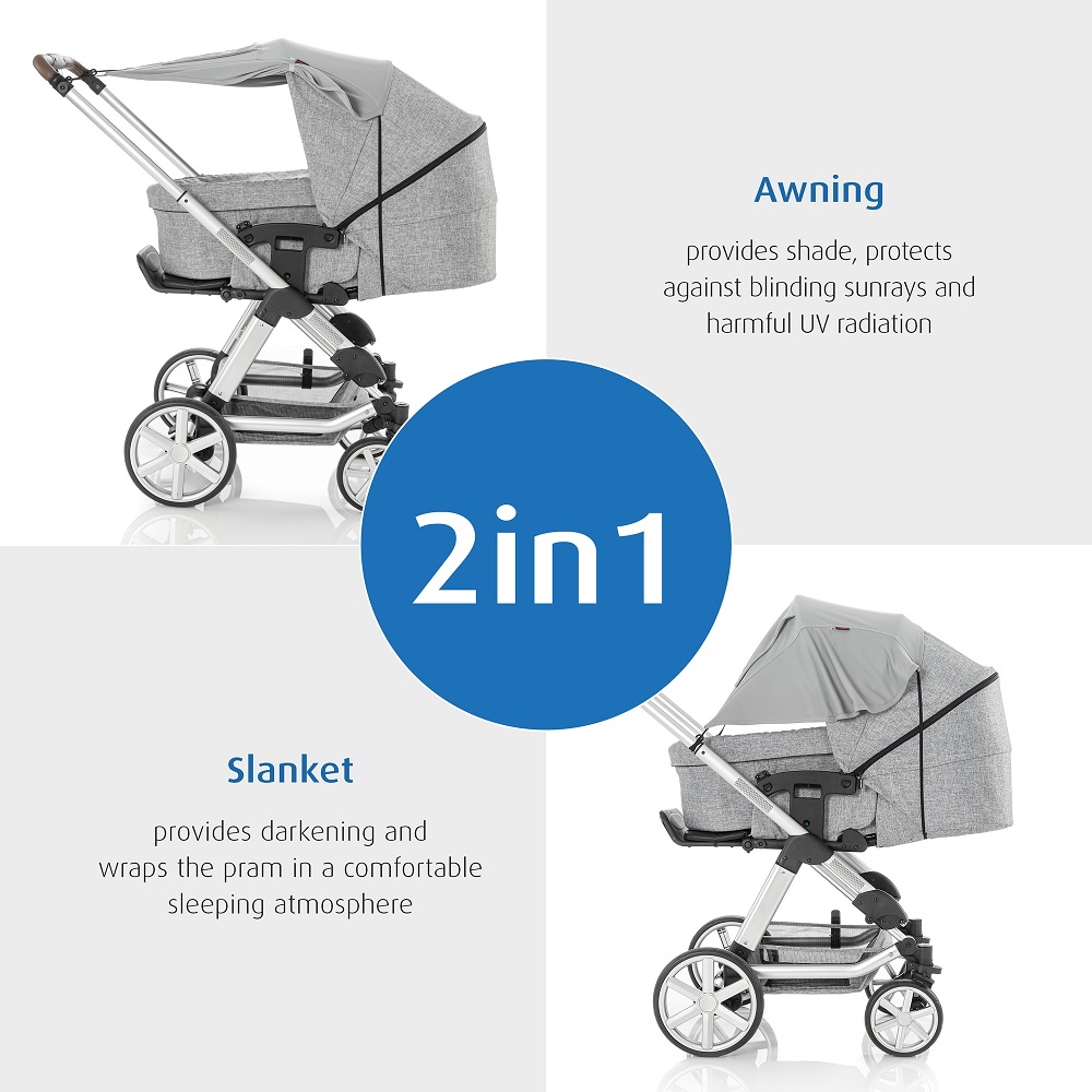 Sun shade for prams Reer ShineSafe Premium Grey