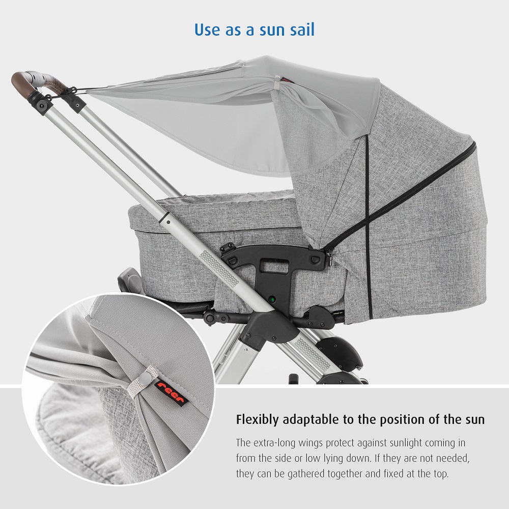 Sun shade for prams Reer ShineSafe Premium Grey