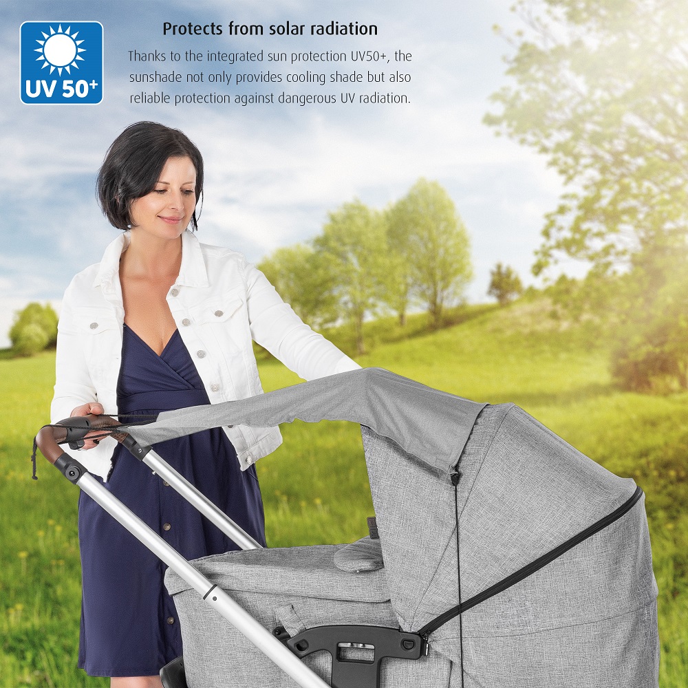 Universal sun shade for prams and stroller Reer ShineSafe Grey