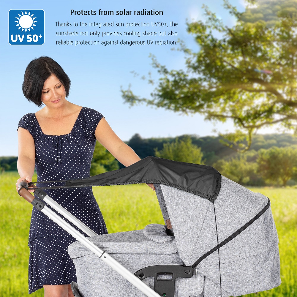 Sunshade for prams and stollers Reer Black