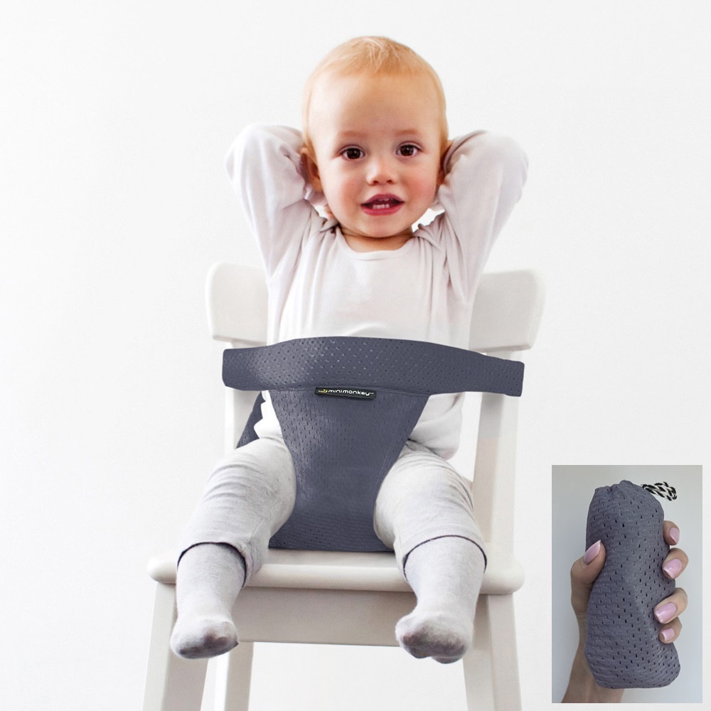 Travel high chair Minimonkey Mesh Pocket Grey