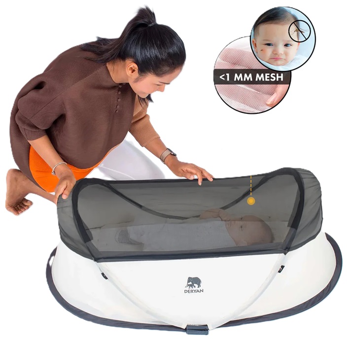 Baby Travel Cot - Deryan Infant Baby Cream
