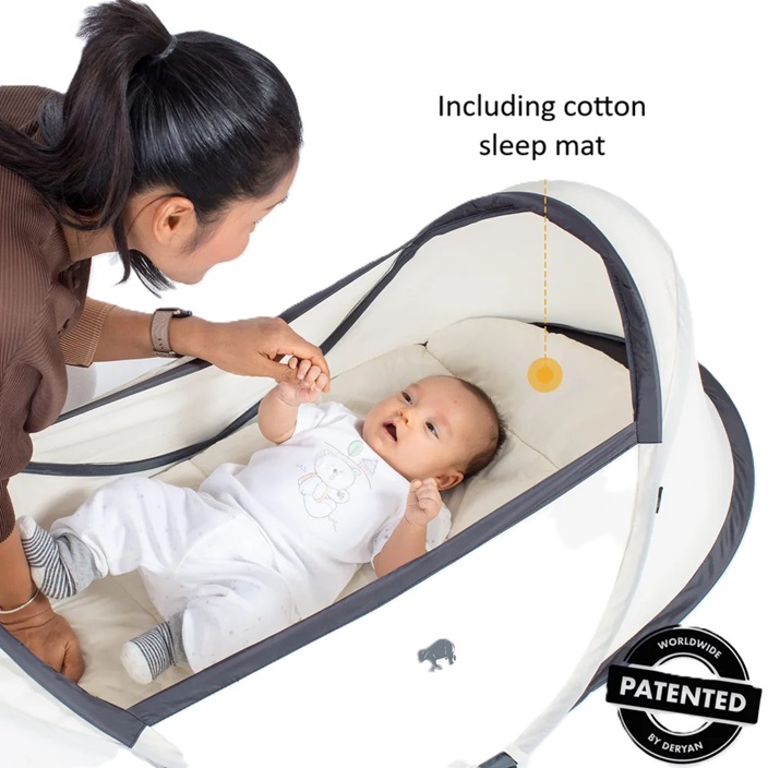 Baby Travel Cot - Deryan Infant Baby Cream