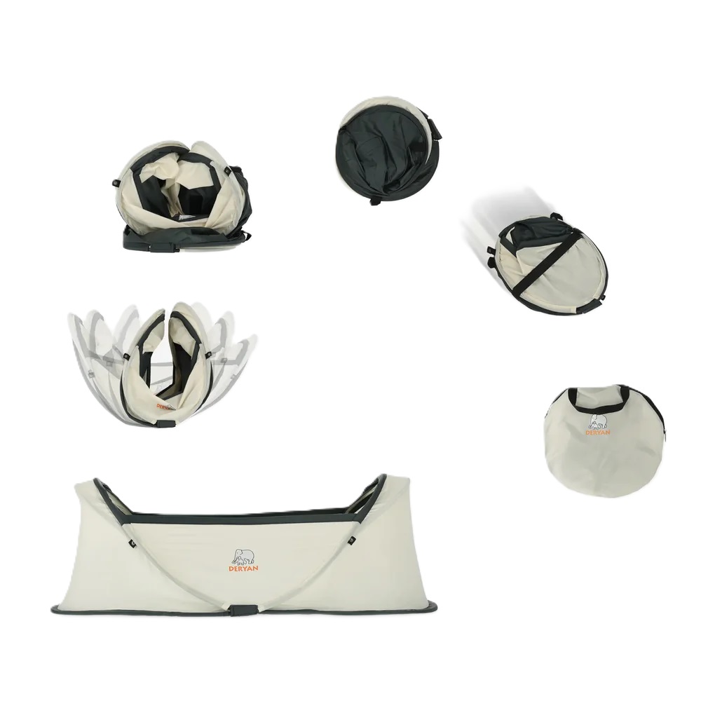 Baby Travel Cot - Deryan Infant Baby Cream