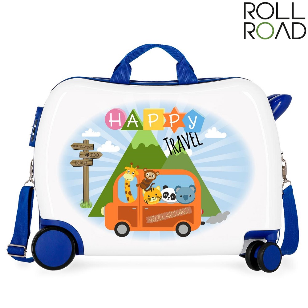 Ride on suitcase for children Roll Road Happy Travel