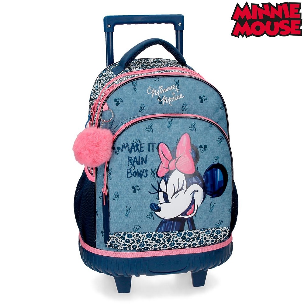 Trolley backpback for kids Minnie Mouse Make It Rain Bows