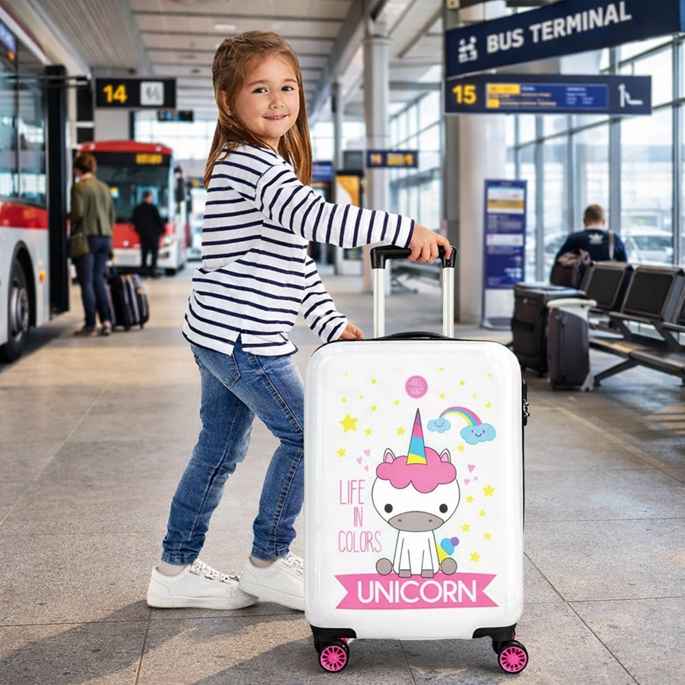 Kids' Suitcase - Little Me Unicorn White Kids' Suitcase - Little Me Unicorn White