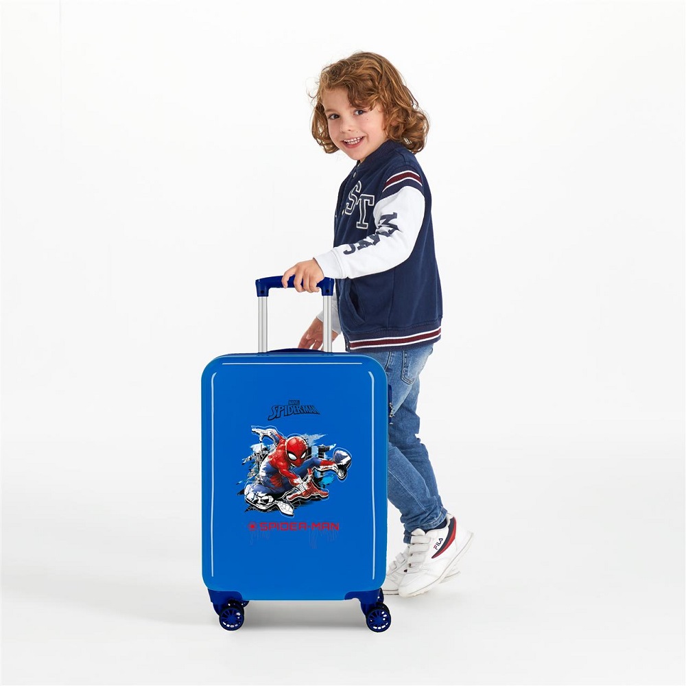 Kids' suitcase Spiderman Geo Blue ABS