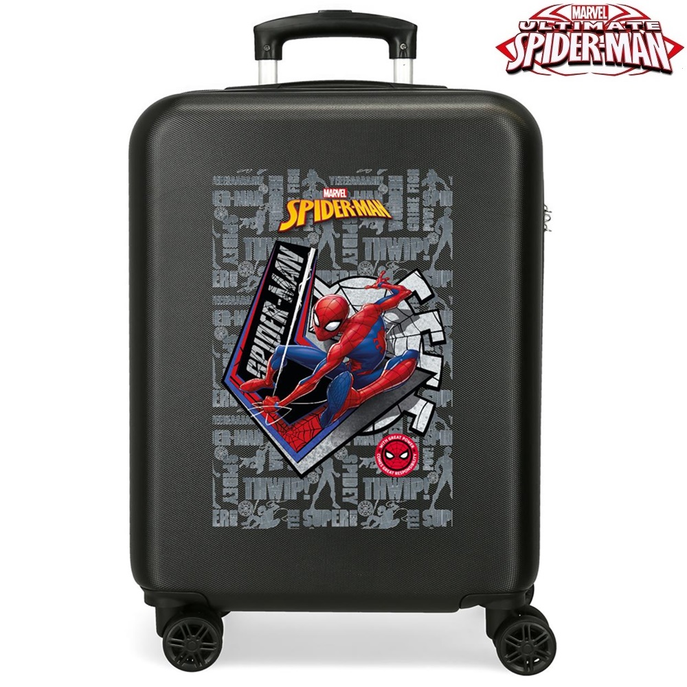 Suitcase for kids Spiderman Great Power Black Suitcase for kids Spiderman Great Power Black