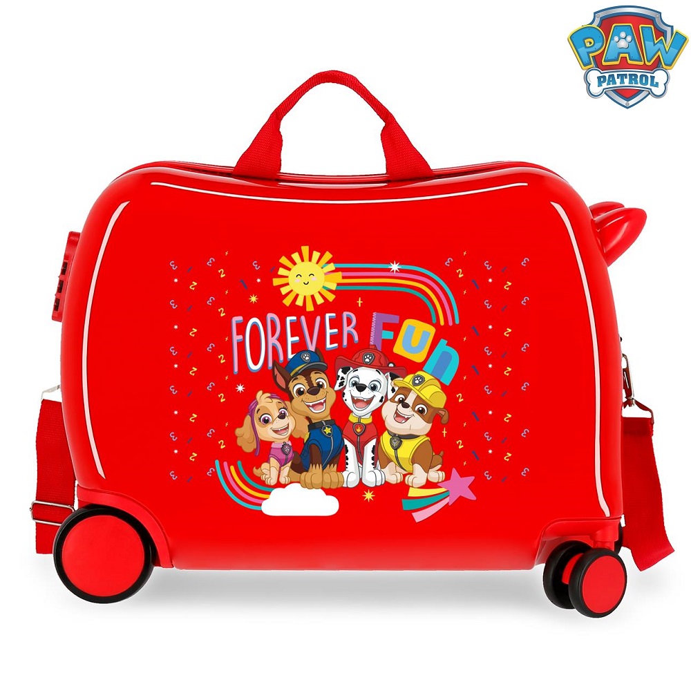 Ride on suitcase for kids Paw Patrol Forever Fun Red