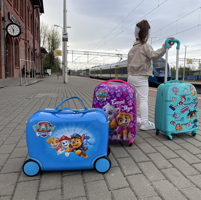 Ride-on suitcase for kids Paw Patrol Friends Blue