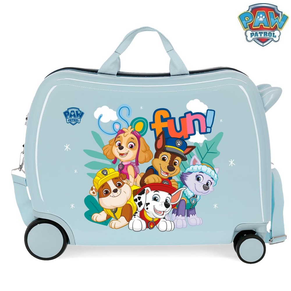 Ride-on suitcase for children Paw Patrol Fun Light Blue