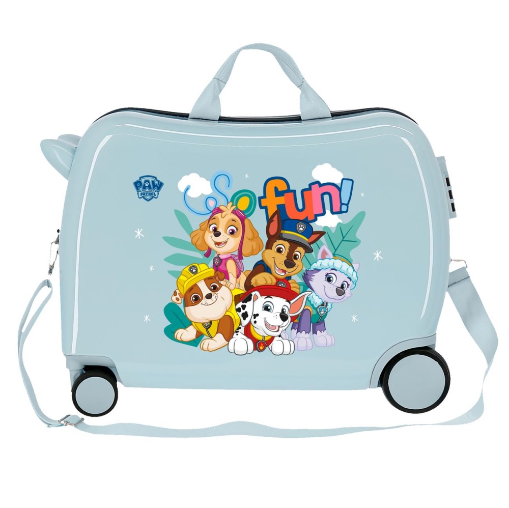 Ride-on suitcase for children Paw Patrol Fun Light Blue