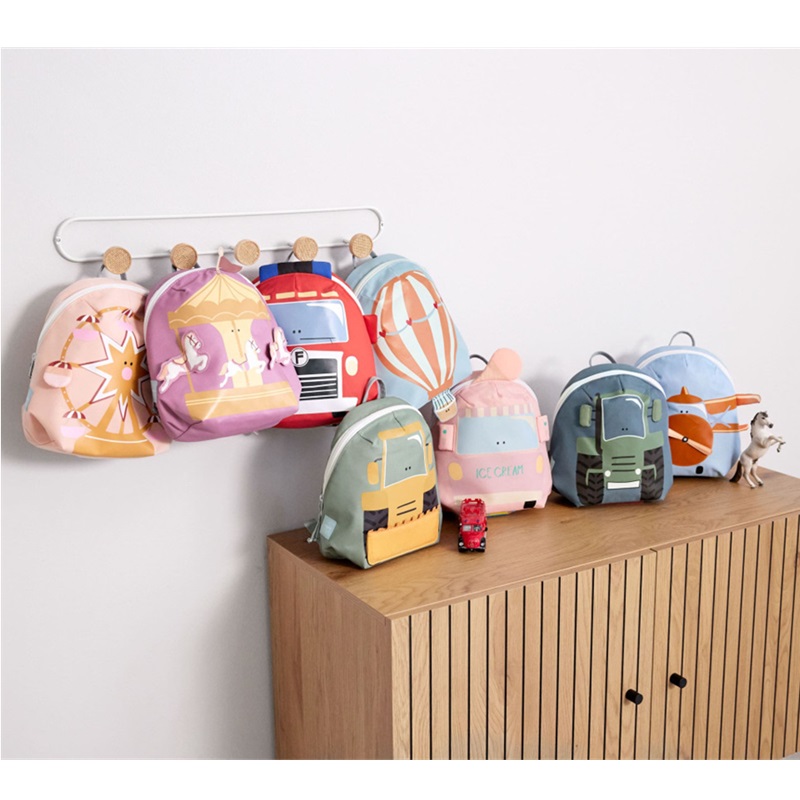 Children's Backpack - Lässig Tiny Drivers Carousel