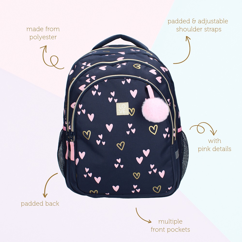 Backpack för kids Milky Kiss Heart of Gold