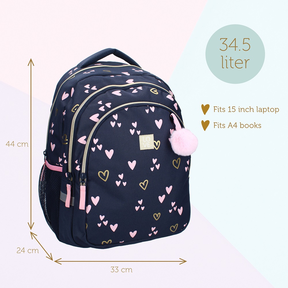 Backpack för kids Milky Kiss Heart of Gold