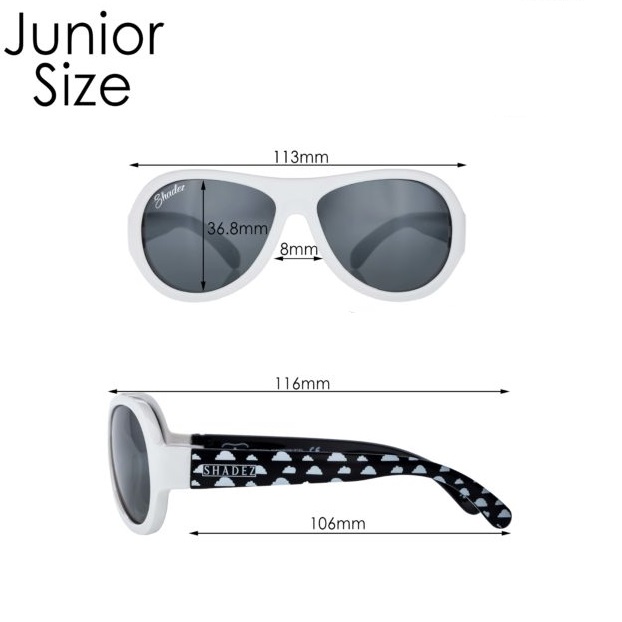 Kids' sunglasses Shadez Junior measurements