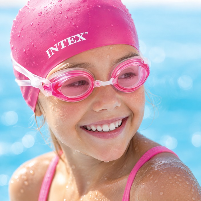 Kids' Swim Goggles - Intex Sport Relay Pink