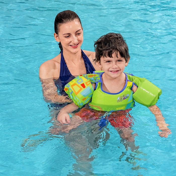 Swim vest for kdis Bestway Aquastar Green