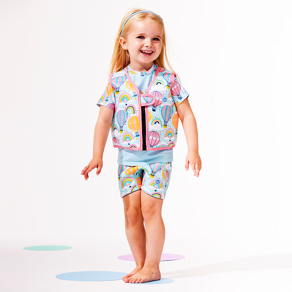 Swim vest for kids SplashAbout Over the Rainbow