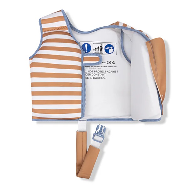 Swim vest for kids Swim Esentials Brown Striped