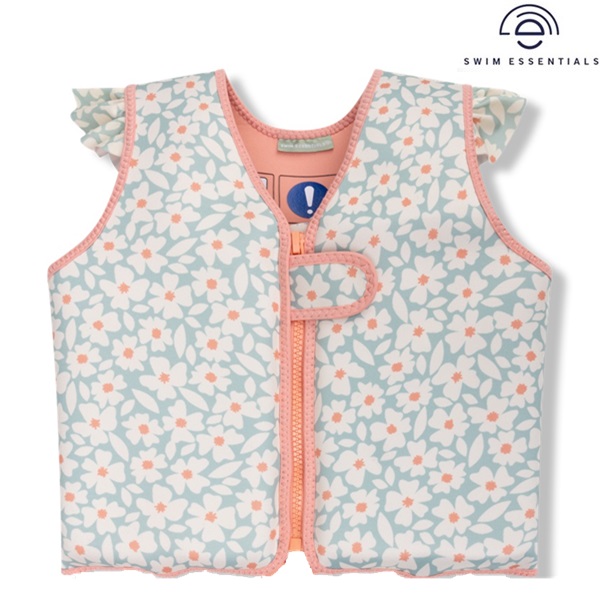 Swim vest for kids Swim Esentials Green Flowers