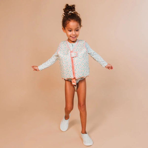 Swim vest for kids Swim Esentials Green Flowers