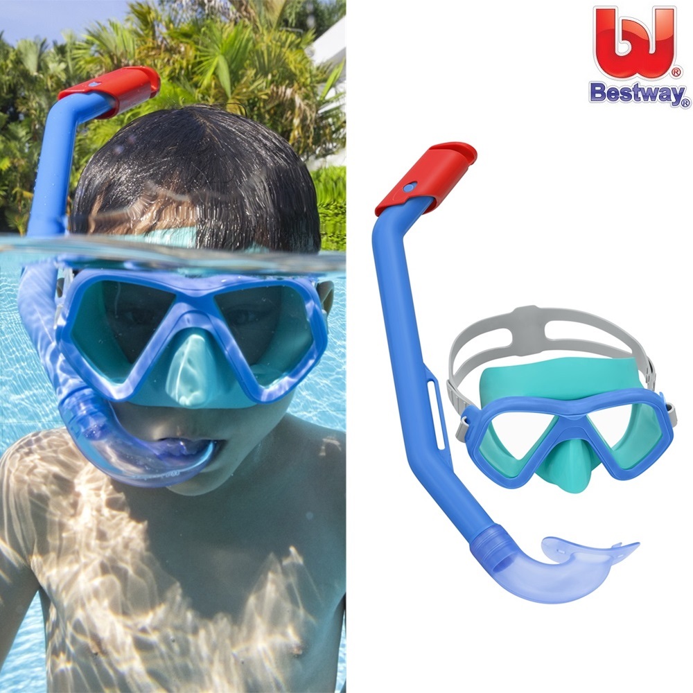 Kids snorkel set Bestway Dominator Blue
