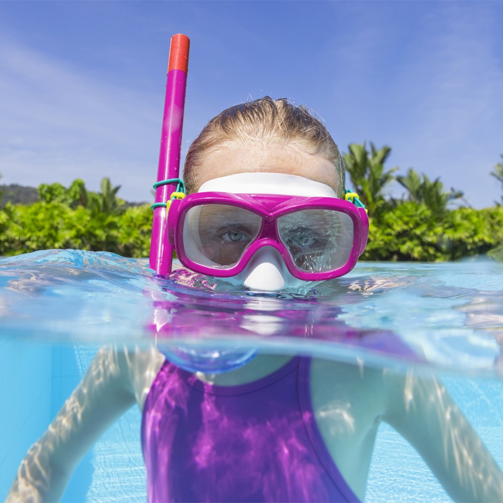 Swim Mask and Snorkel for Kids - Bestway Explora Essential Cerise