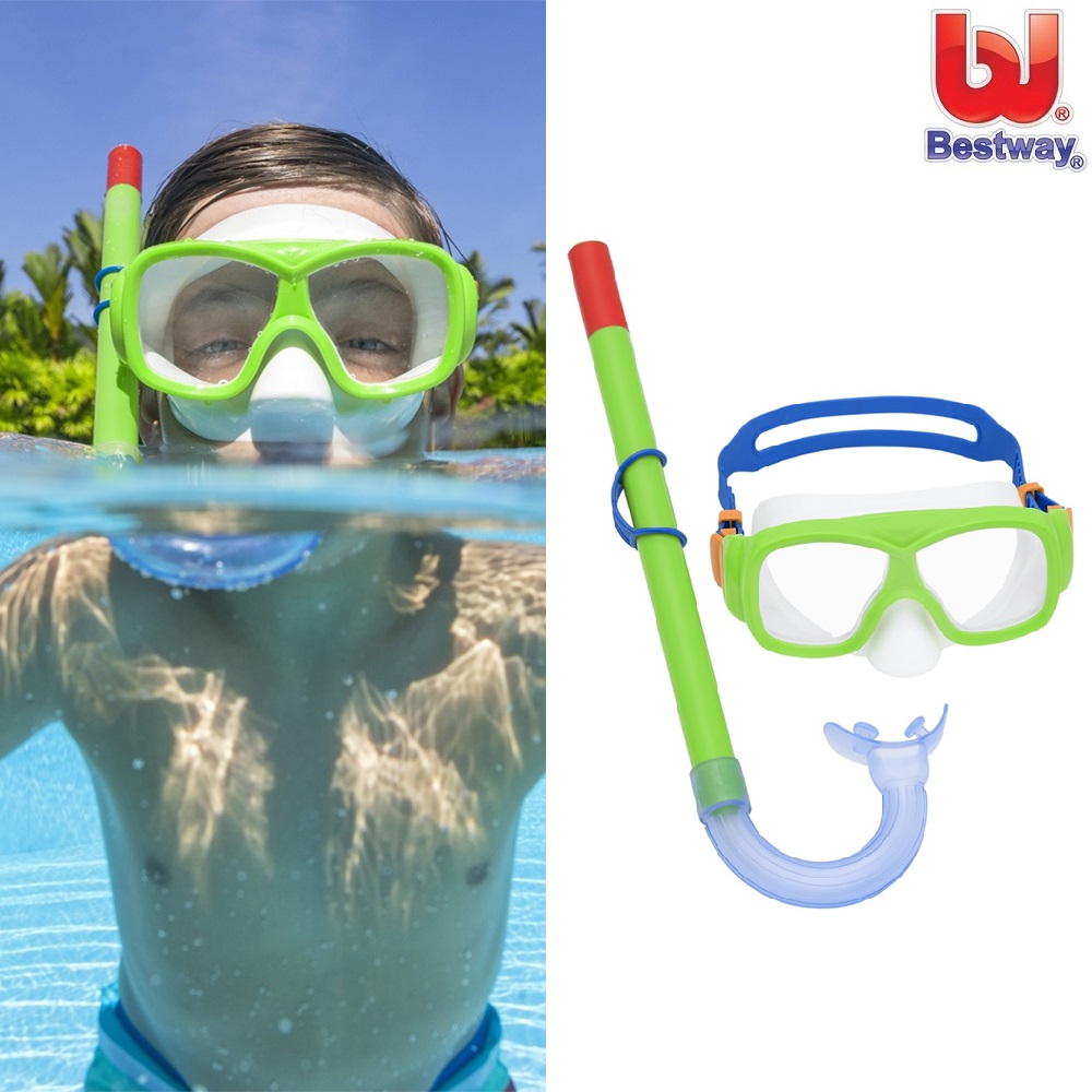 Snorkelset for kids Bestway Explora Green