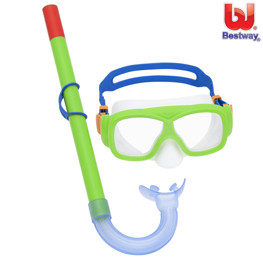 Swim Mask and Snorkel for Kids - Bestway Explora Essential Green